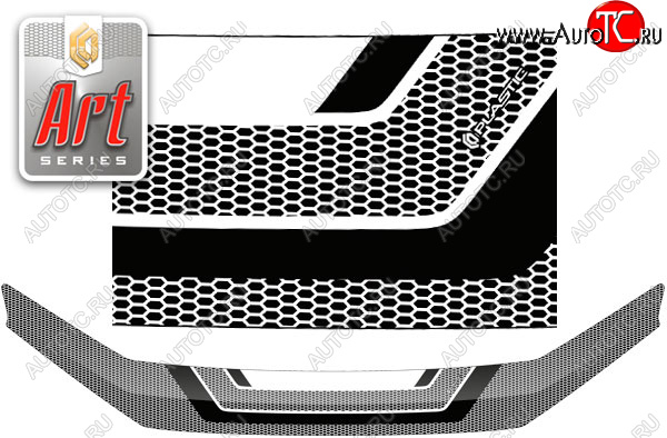 2 299 р. Дефлектор капота CA-Plastic  Haval F7 (2018-2024)  дорестайлинг, рестайлинг (серия ART графит)  с доставкой в г. Майкоп