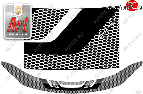 2 299 р. Дефлектор капота CA-Plastic  Nissan Bluebird Sylphy  седан (2012-2025) NB17 (серия ART графит)  с доставкой в г. Майкоп