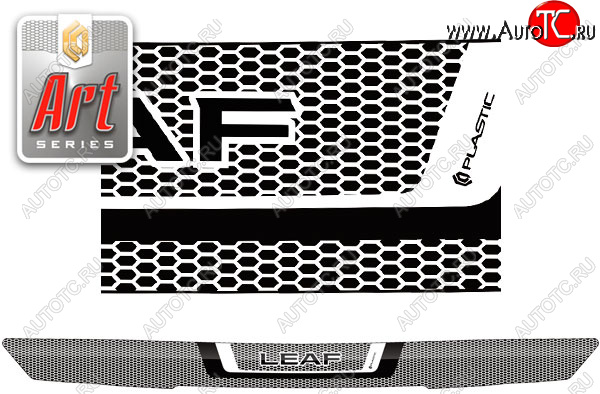 2 079 р. Дефлектор капота CA-Plastic  Nissan Leaf  2 (ZE1) (2017-2025) (серия ART графит)  с доставкой в г. Майкоп