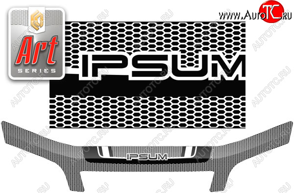 2 399 р. Дефлектор капота CA-Plastic  Toyota Ipsum  SXM10 (1998-2001) рестайлинг (серия ART графит)  с доставкой в г. Майкоп