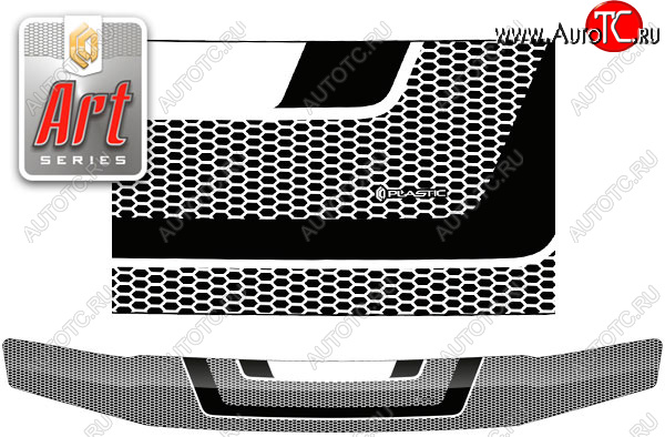 2 199 р. Дефлектор капота CA-Plastic  Toyota Probox (2002-2014) (серия ART графит)  с доставкой в г. Майкоп