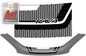 Дефлектор капота ( рынок Японии) CA-Plastic Toyota RAV4  CA20 (2000-2005) 3 дв. дорестайлинг, 5 дв. дорестайлинг, 3 дв. рестайлинг, 5 дв. рестайлинг (Серия Art графит)
