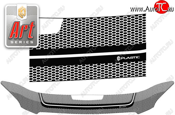 2 199 р. Дефлектор капота (ASA30, ASA31, ASA31W, ASA36W) CA-Plastic  Toyota RAV4  XA305 (2005-2009) 5 дв. дорестайлинг (Серия Art графит)  с доставкой в г. Майкоп