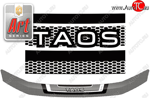 2 199 р. Дефлектор капота CA-Plastic  Volkswagen Taos (2020-2022) (Серия Art графит)  с доставкой в г. Майкоп