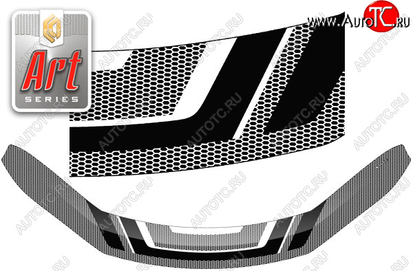 2 479 р. Дефлектор капота CA-Plastic  Toyota Fortuner  AN160 (2015-2020) дорестайлинг (Серия Art серебро)  с доставкой в г. Майкоп