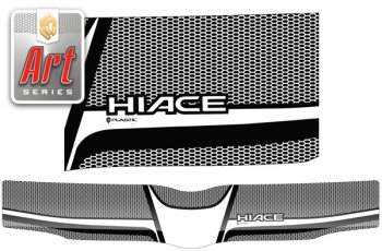 Дефлектор капота (правый руль) CA-Plastic Toyota Hiace  H200 (2004-2007) минивэн (Япония) дорестайлинг  (Серия Art серебро)
