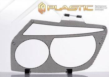 1 999 р. Защита фар CA-Plastic  Honda CR-V  RE1,RE2,RE3,RE4,RE5,RE7 (2007-2010) дорестайлинг (Шелкография черная)  с доставкой в г. Майкоп. Увеличить фотографию 2