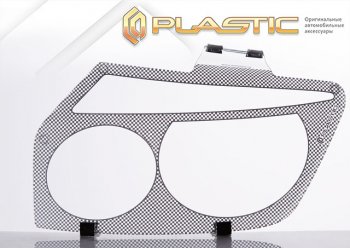 1 999 р. Защита фар CA-Plastic  Honda CR-V  RE1,RE2,RE3,RE4,RE5,RE7 (2007-2010) дорестайлинг (Шелкография серебро)  с доставкой в г. Майкоп. Увеличить фотографию 2