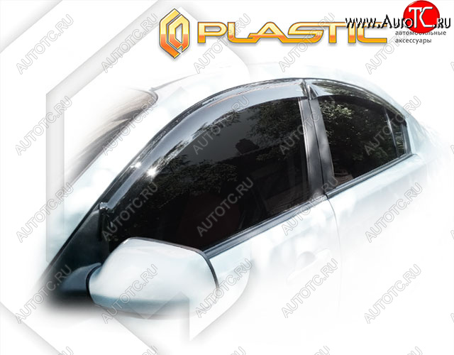2 799 р. Ветровики дверей Classic полупрозрачный CA Plastic на Mazda Axela седан 2004-2009  с доставкой в г. Майкоп