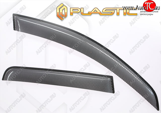 3 599 р. Ветровики дверей Шелкография карбон серебро CA Plastic на JAC N-56  2015–н.в.   с доставкой в г. Майкоп