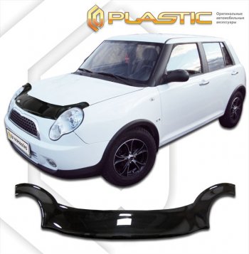3 199 р. Дефлектор капота (exclusive) Classic черный CA Plastic на Lifan Smily  2010-2014  с доставкой в г. Майкоп. Увеличить фотографию 1
