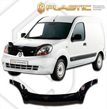 3 399 р. Дефлектор капота (exclusive) Classic черный CA Plastic на Renault Kangoo  2003-2007  с доставкой в г. Майкоп. Увеличить фотографию 1