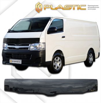 3 399 р. Дефлектор капота (exclusive) Classic черный CA Plastic на Toyota Hiace Правый Руль 2004–н.в.   с доставкой в г. Майкоп. Увеличить фотографию 1
