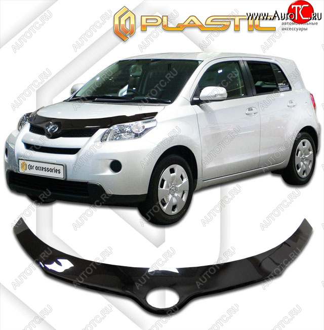 3 399 р. Дефлектор капота (exclusive) Classic черный CA Plastic на Toyota Urban Cruiser  2008–н.в.  с доставкой в г. Майкоп