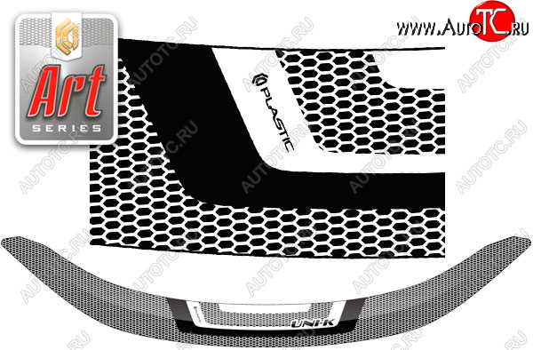 2 159 р. Дефлектор капота CA-Plastic  Changan UNI-K (2020-2025) (Серия Art черная)  с доставкой в г. Майкоп