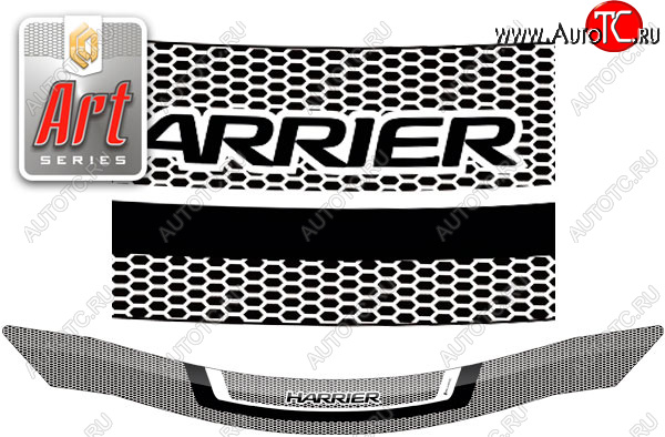 2 199 р. Дефлектор капота (рынок Японии) CA-Plastic  Toyota Harrier  XU80 (2020-2025) (Серия Art черная)  с доставкой в г. Майкоп