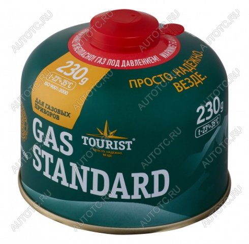 419 р. Баллон газовый резьбовой TOURIST STANDARD для портативных приборов 230 г. TOURIST tbr-230  с доставкой в г. Майкоп