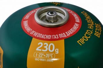 419 р. Баллон газовый резьбовой TOURIST STANDARD для портативных приборов 230 г. TOURIST tbr-230  с доставкой в г. Майкоп. Увеличить фотографию 2