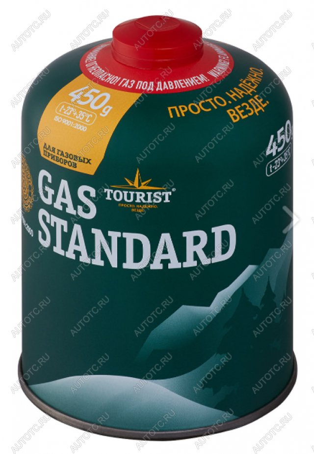 629 р. Баллон газовый резьбовой TOURIST STANDARD для портативных приборов 450 г TOURIST tbr-450  с доставкой в г. Майкоп