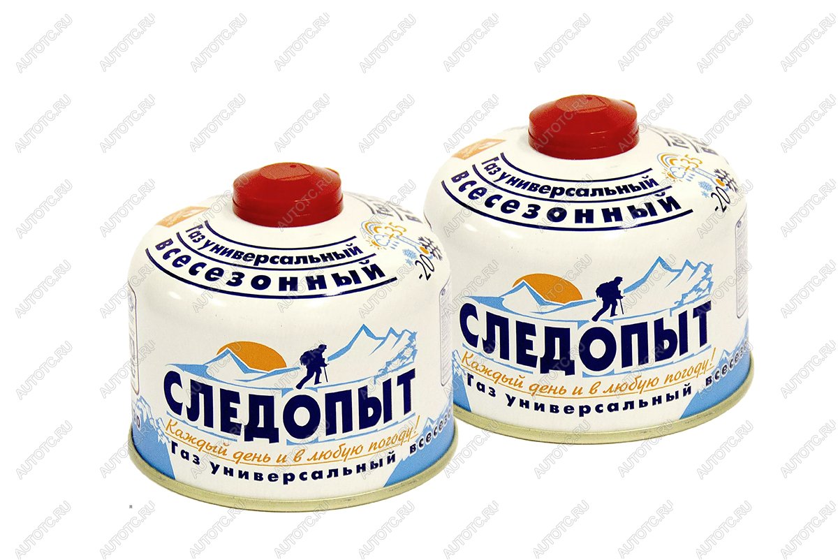 839 р. Баллон газовый резьбовой СЛЕДОПЫТ 230 гр., всесезонный, комплект 2 шт. СЛЕДОПЫТ pf-fg-230-set2  с доставкой в г. Майкоп
