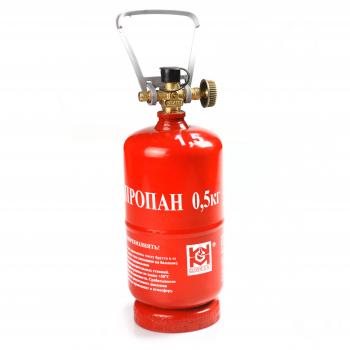 2 509 р. Баллон газовый стальной GZWM LPG BT-0,5, 1,2 л. Grotkuv (РП) GZWM lpg-bt-0,5  с доставкой в г. Майкоп. Увеличить фотографию 1