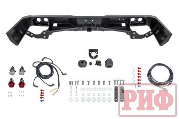89 019 р. Бампер РИФ силовой задний Toyota Land Cruiser 76 2007+ с квадратом под фаркоп и фонарями РИФ rif076-21150  с доставкой в г. Майкоп. Увеличить фотографию 2