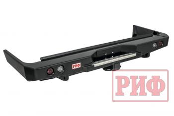 89 019 р. Бампер РИФ силовой задний Toyota Land Cruiser 76 2007+ с квадратом под фаркоп и фонарями РИФ rif076-21150  с доставкой в г. Майкоп. Увеличить фотографию 1