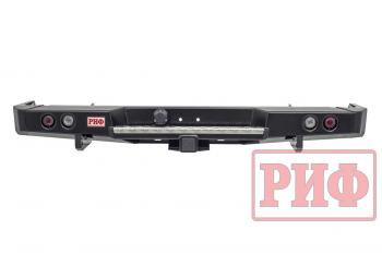 75 709 р. Бампер РИФ силовой задний Toyota Land Cruiser 78 2007+ с квадратом под фаркоп и фонарями РИФ rif078-21150  с доставкой в г. Майкоп. Увеличить фотографию 3