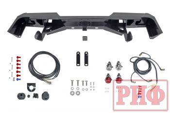 75 709 р. Бампер РИФ силовой задний Toyota Land Cruiser 78 2007+ с квадратом под фаркоп и фонарями РИФ rif078-21150  с доставкой в г. Майкоп. Увеличить фотографию 2