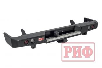 75 709 р. Бампер РИФ силовой задний Toyota Land Cruiser 78 2007+ с квадратом под фаркоп и фонарями РИФ rif078-21150  с доставкой в г. Майкоп. Увеличить фотографию 1
