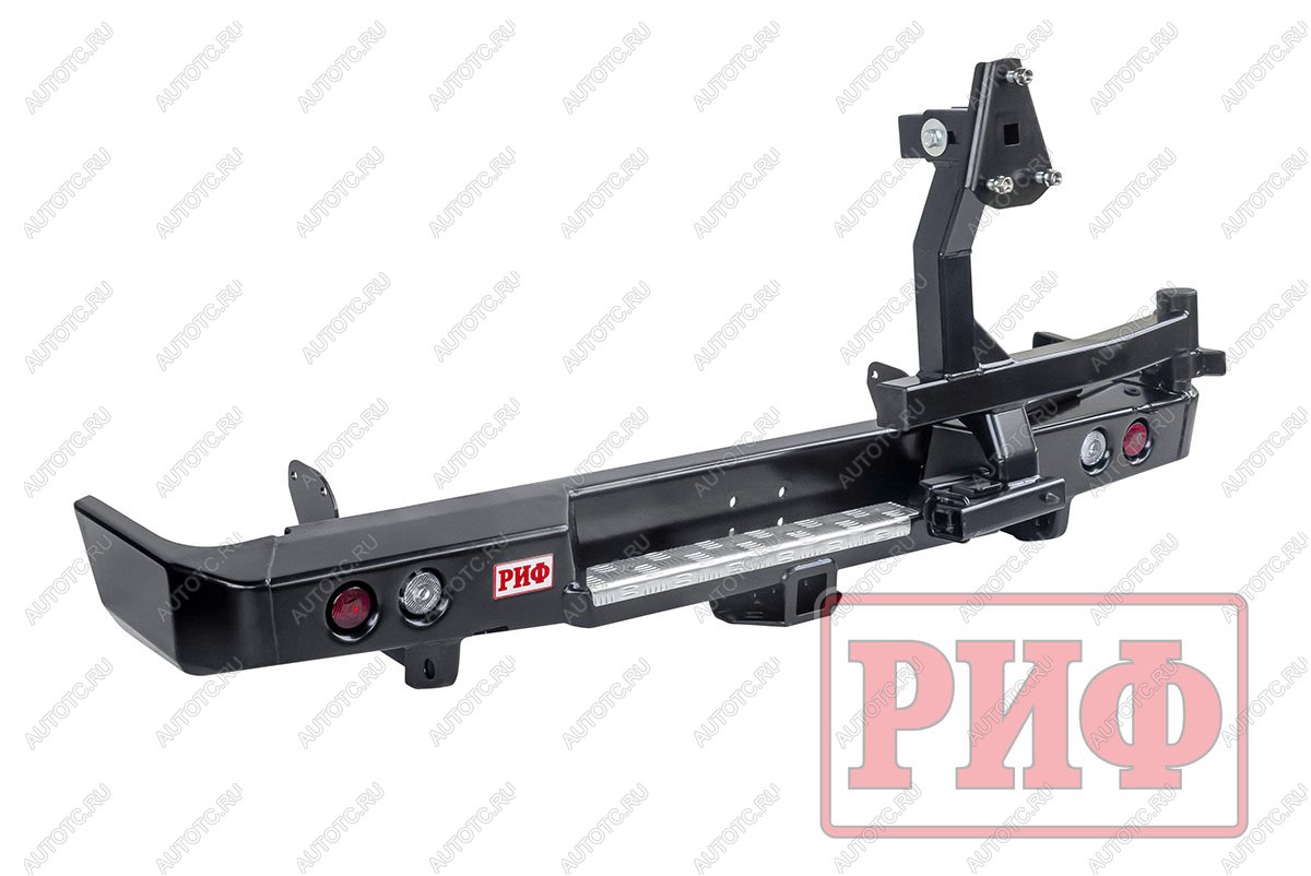 100 649 р. Бампер РИФ силовой задний Toyota Land Cruiser 78 2007+ с квадратом под фаркоп, калиткой и фонарями РИФ rif078-21125  с доставкой в г. Майкоп
