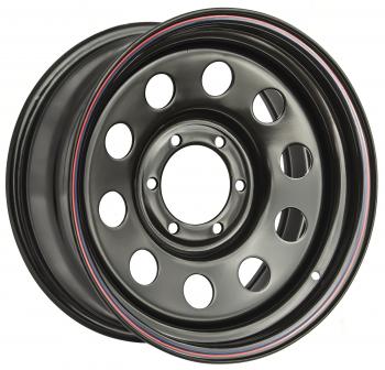 6 629 р. Диск усиленный Nissan Navara D40 2.5TD стальной черный 6x114,3 8xR16 d66 ET+25 OFF-ROAD Wheels 1680-61466bl-25  с доставкой в г. Майкоп. Увеличить фотографию 1