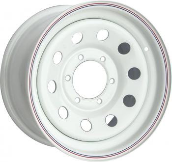 6 629 р. Диск усиленный стальной белый 6x139,7 8xR16 d110 ET+30 OFF-ROAD Wheels 1680-63910wh-30  с доставкой в г. Майкоп. Увеличить фотографию 1
