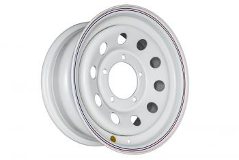 5 699 р. Диск усиленный УАЗ стальной белый 5x139,7 7xR15 d110 ET+25 OFF-ROAD Wheels 1570-53910wh-25  с доставкой в г. Майкоп. Увеличить фотографию 1