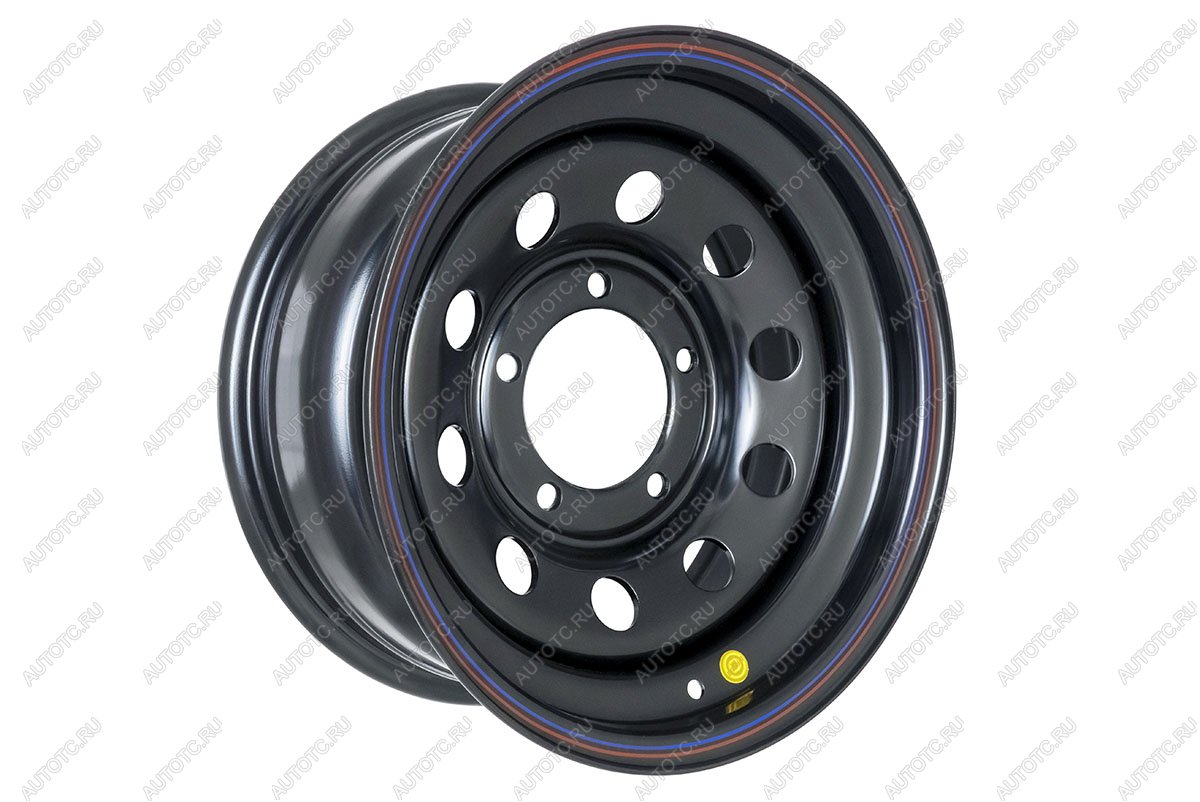 5 699 р. Диск усиленный УАЗ стальной черный 5x139,7 7xR15 d110 ET+25 OFF-ROAD Wheels 1570-53910bl-25  с доставкой в г. Майкоп