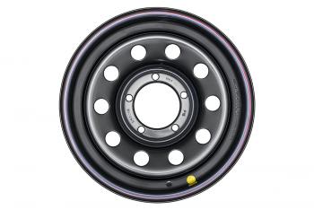 6 759 р. Диск усиленный УАЗ стальной черный 5x139,7 7xR16 d110 ET+15 OFF-ROAD Wheels 1670-53910bl-15  с доставкой в г. Майкоп. Увеличить фотографию 2