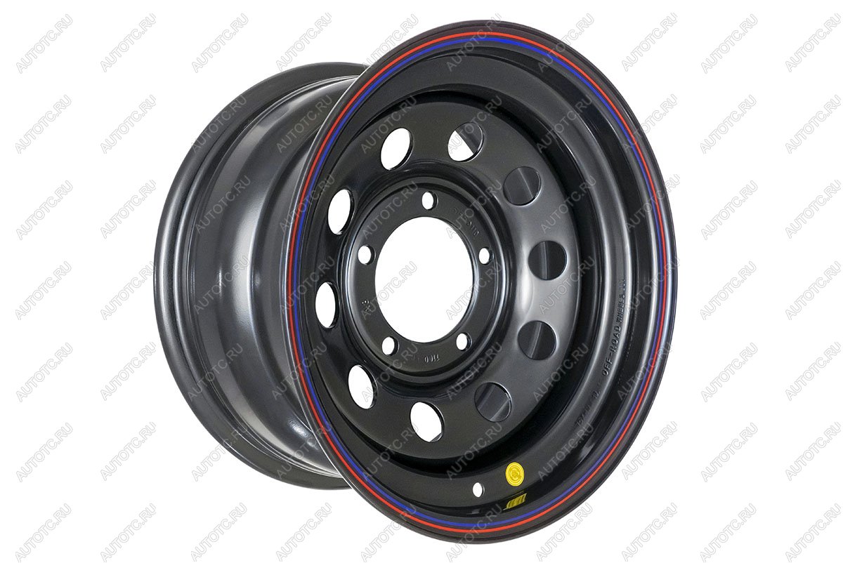 6 369 р. Диск усиленный УАЗ стальной черный 5x139,7 8xR15 d110 ET-24 OFF-ROAD Wheels 1580-53910bl-24  с доставкой в г. Майкоп