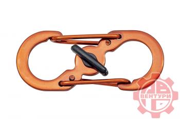80 р. Карабин s-образный с блокировкой 36мм (red) CORD crd.s.b.36.r  с доставкой в г. Майкоп. Увеличить фотографию 1