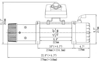 59 969 р. Лебёдка автомобильная электрическая 12V Runva 12000 lbs 5443 кг (стальной трос) RUNVA ewx12000s  с доставкой в г. Майкоп. Увеличить фотографию 2