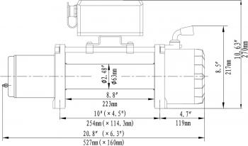54 519 р. Лебёдка автомобильная электрическая 12V Runva 6000 lbs 2722 кг (синтетический трос) RUNVA ewx6000sr  с доставкой в г. Майкоп. Увеличить фотографию 3