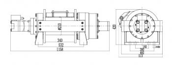 573 209 р. Лебёдка гидравлическая Runva 44000 lbs (20000 кг) RUNVA hwe200  с доставкой в г. Майкоп. Увеличить фотографию 2