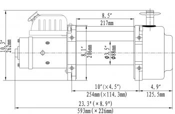 78 799 р. Лебёдка электрическая (индустр.) 12V Runva 15000 lbs 6800 кг RUNVA ewn15000u  с доставкой в г. Майкоп. Увеличить фотографию 2