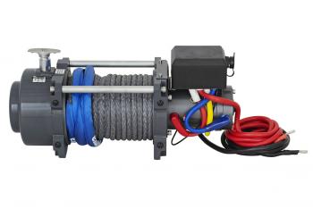 100 379 р. Лебёдка электрическая (индустр.) 24V Runva 15000 lbs 6800 кг синтетический трос RUNVA ewn15000usr24v  с доставкой в г. Майкоп. Увеличить фотографию 4
