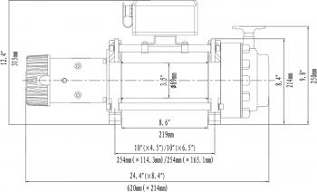 81 149 р. Лебёдка электрическая (индустр.) 24V Runva 17500 lbs 7960 кг RUNVA ewn17500s24v  с доставкой в г. Майкоп. Увеличить фотографию 4