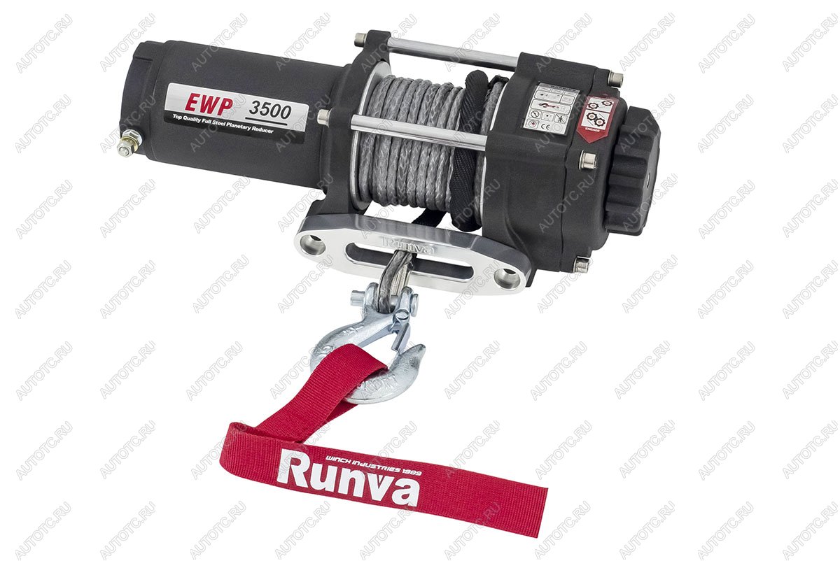 20 959 р. Лебёдка электрическая 12V Runva 3500A lbs 1588 кг (синтетический трос) RUNVA ewp3500asr  с доставкой в г. Майкоп