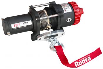 29 989 р. Лебёдка электрическая 12V Runva 3500A lbs 1588 кг (синтетический трос) RUNVA ewt3500asr  с доставкой в г. Майкоп. Увеличить фотографию 14