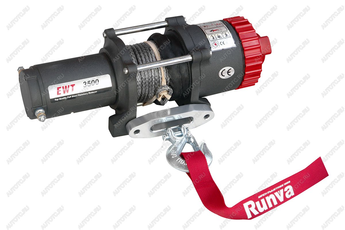 29 989 р. Лебёдка электрическая 12V Runva 3500A lbs 1588 кг (синтетический трос) RUNVA ewt3500asr  с доставкой в г. Майкоп