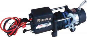 40 379 р. Лебёдка электрическая 12V Runva 4500 lbs 2040 кг (синтетический трос) RUNVA ewx4500usr  с доставкой в г. Майкоп. Увеличить фотографию 1