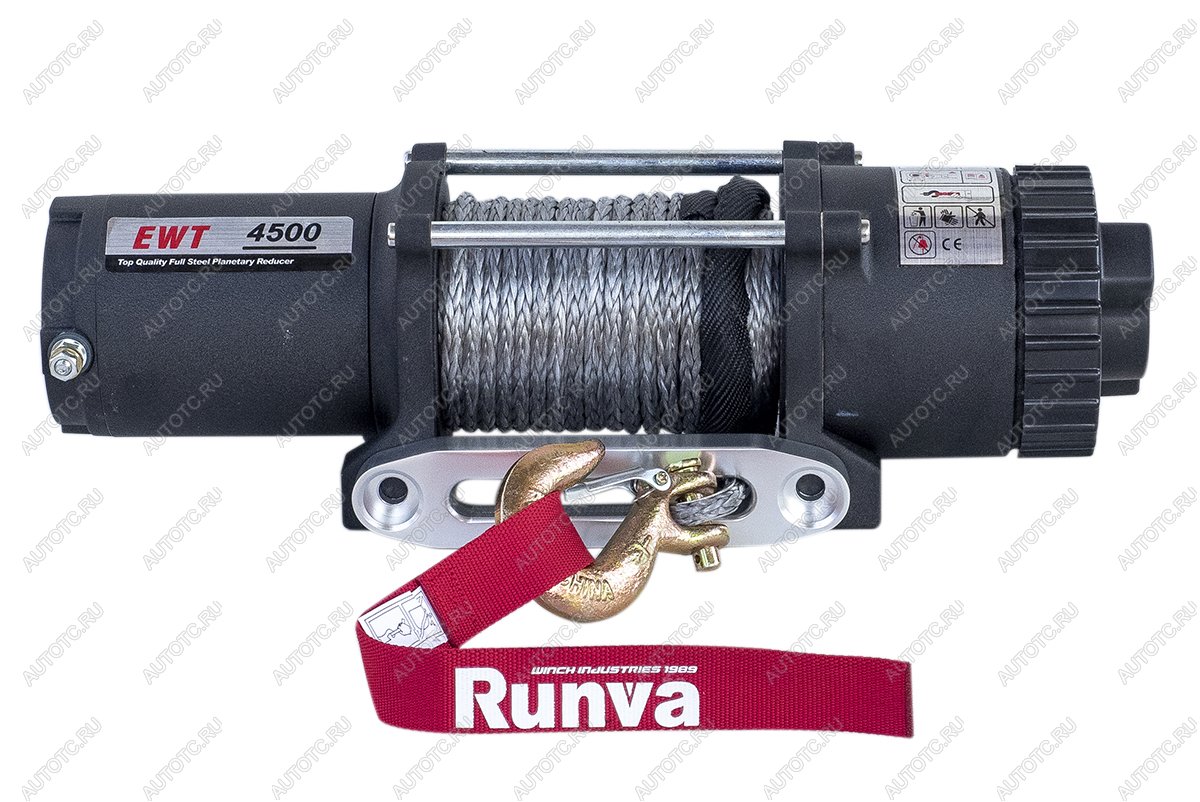 33 359 р. Лебёдка электрическая 12V Runva 4500 lbs 2041 кг (синтетический трос) RUNVA ewt4500asr  с доставкой в г. Майкоп