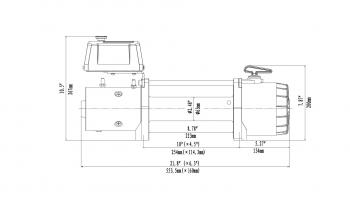 52 709 р. Лебёдка электрическая 12V Runva 9500 lbs 4350 кг (стальной трос) RUNVA ewv9500s  с доставкой в г. Майкоп. Увеличить фотографию 2
